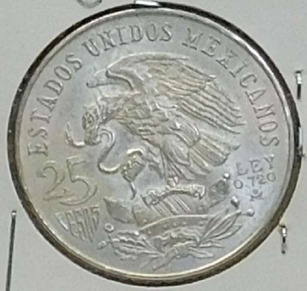 Mexico 25 Peso 1968 Olympics Silver 720 fine