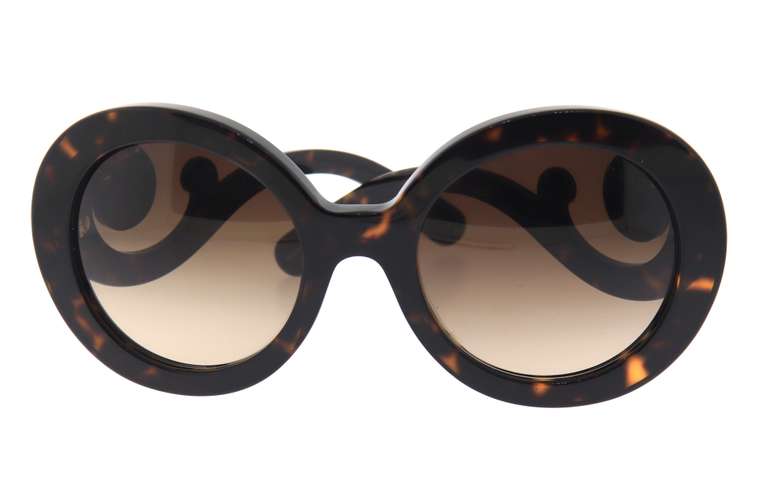 Prada Brown Round Sunglasses