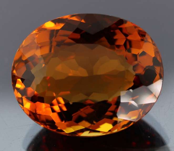 Ravishing top color 43.07ct high caliber Hydrothermal Citrine