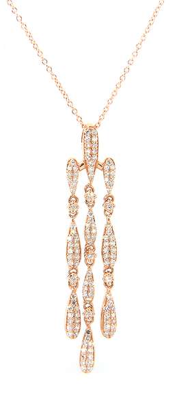 Masterpiece Pave Diamond Chandelier Dangle Pendant on Chain