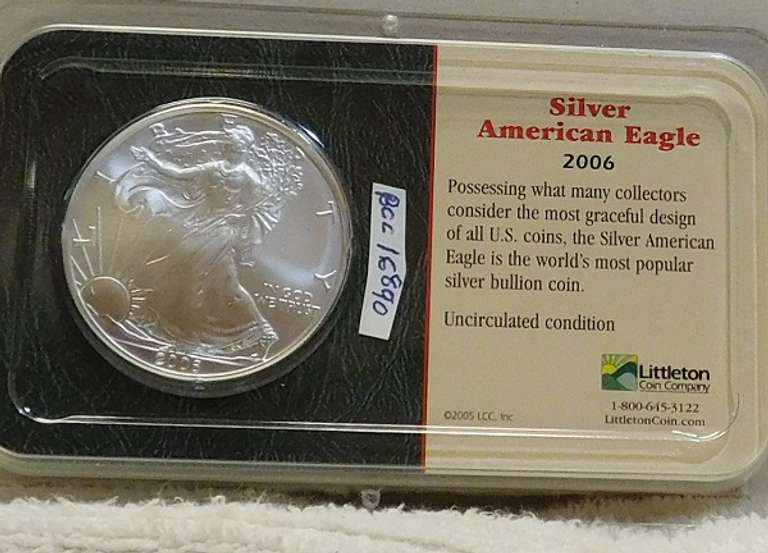 2006 Silver Eagle Cert Unc, Littleton