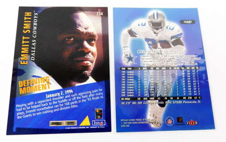 2 Emmitt Smith Football Cards
