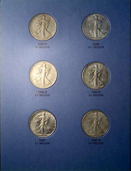 Walking Liberty Half Dollar Estate Collection 1937-1947 P,D,S.