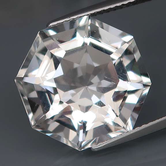 Stunning! 12.82ct diamond white Brazilian Quartz