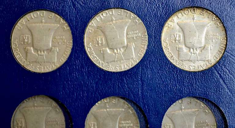 Franklin Half Dollar Album 1948-1963 P D S (no 1948-P)