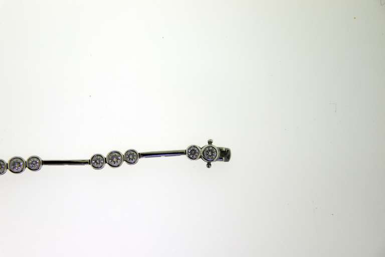 Sterling Silver CZ Stations Bracelet