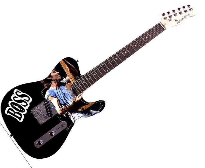 Bruce Springteen Autographed Live Concert Photo W Rare Sketch Guitar ACOA