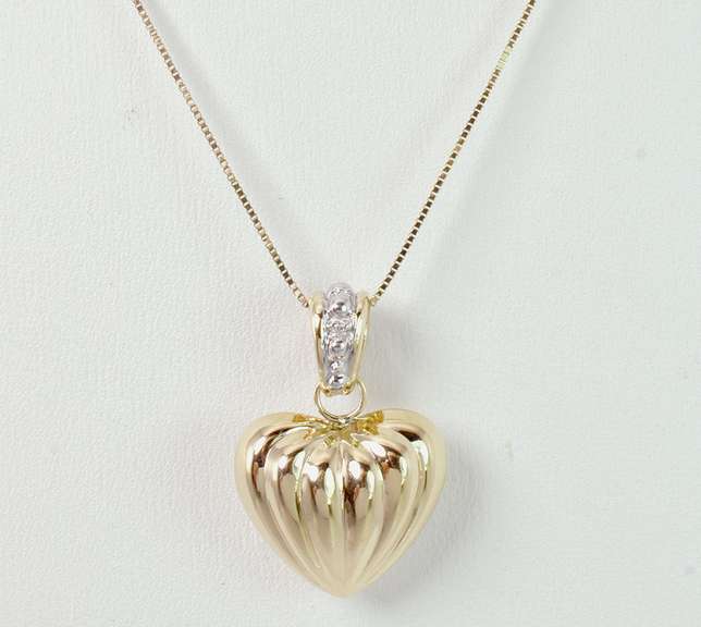 14KT Heart Pendant & Chain