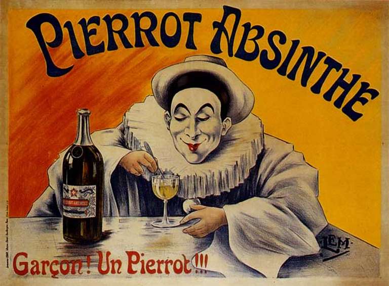 Lucien Métivet Pierrot Absinthe Garcon