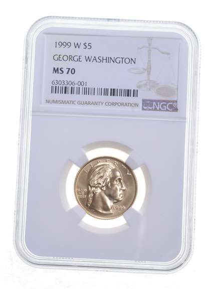 MS70 1999-W $5 George Washington Death Bicentennial Commemorative NGC