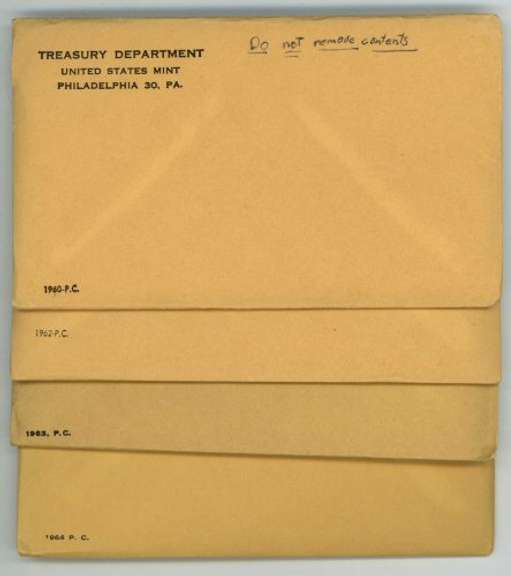 4 Diff. UNOPENED US silver Proof Sets 1960 to 1964