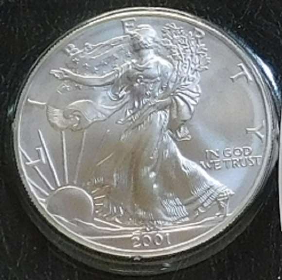 2001 Silver Eagle Cert Unc, Littleton