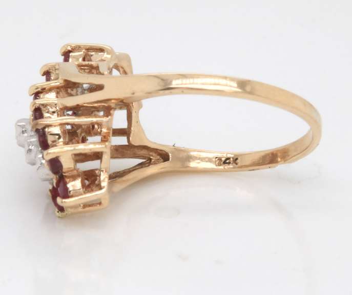 Popular Ruby and Diamond Waterfall Ring