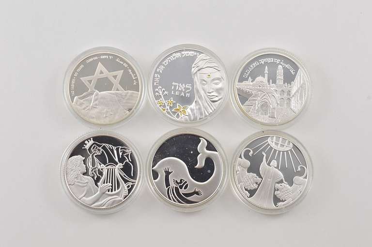 2010-2013 Israel 2 New Sheqalim .925 Silver Round 6 Coin Set Box & COA