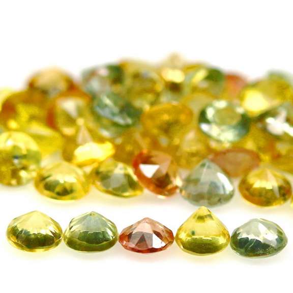 Glittering and bright 6.71ct fancy color Sapphire set