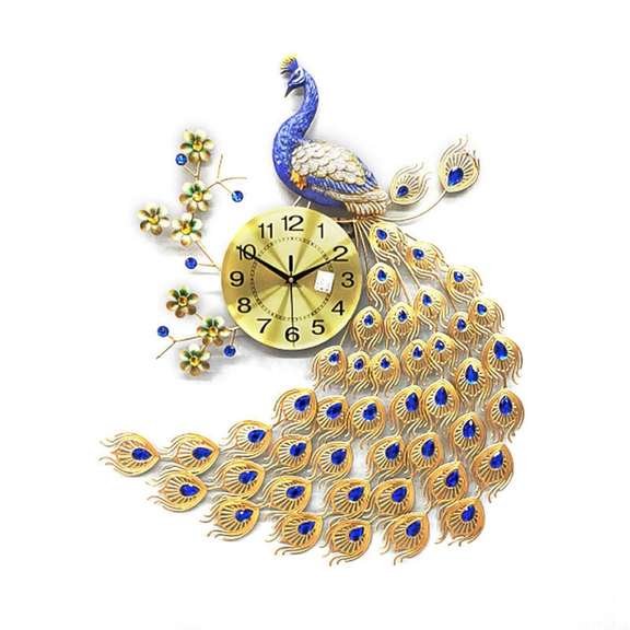 3D Peacock Diamond Wall Clock