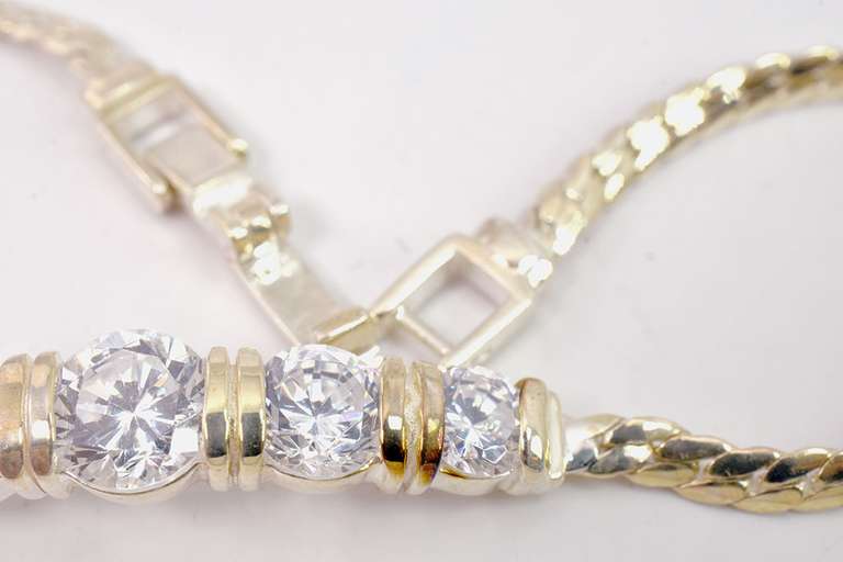 Vintage CZ Bracelet in Sterling