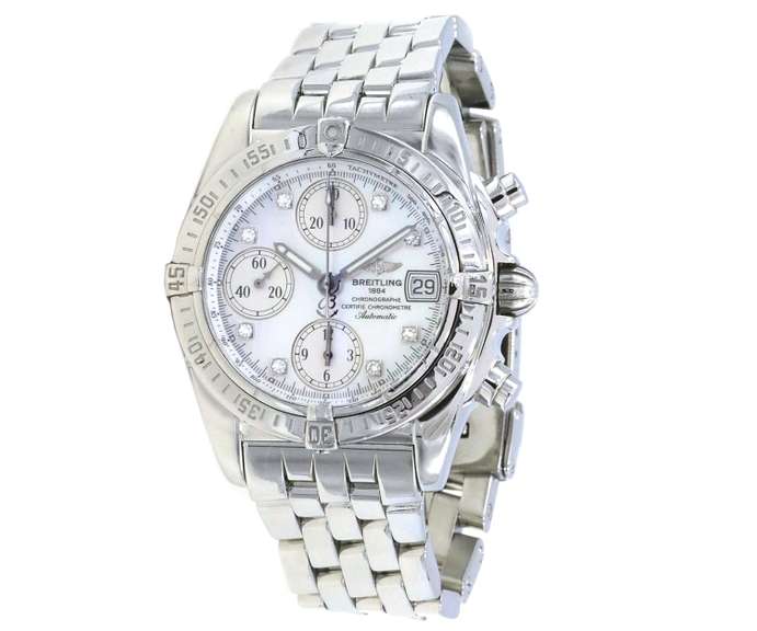 Breitling Cockpit Chronograph Mop Diamond Watch