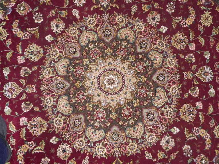 Silk Highlighted Tabriz Design 10.4x7.11