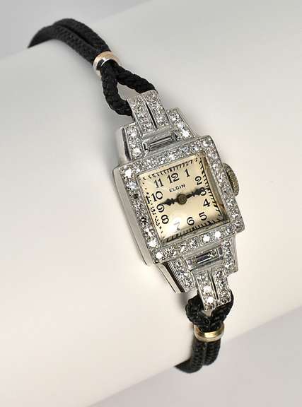 Vintage Platinum and Diamond Watch
