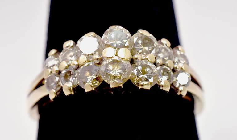 Gorgeous 14K Yellow Gold Ring with Diamonds