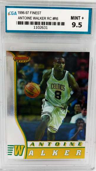 Antoine Walker Finest Rookie Basketball Card, Graded