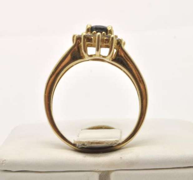 Ladies 14 KT SAPPHIRE AND DIAMOND RING