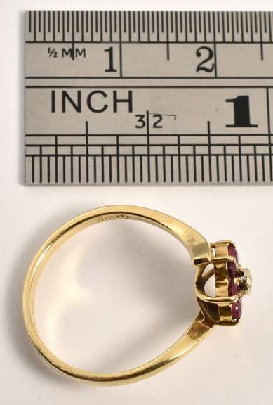 Traditional Ruby Flower Ring