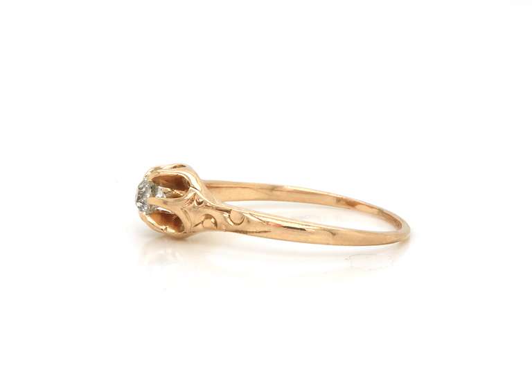 Vintage Yellow Gold Diamond Engagement Ring