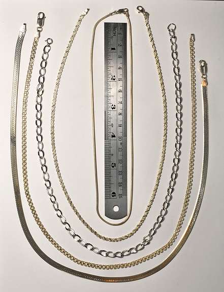5 Sterling Necklaces of Varied Styles
