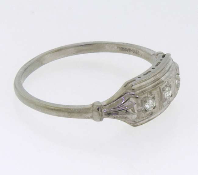Vintage 18kt European Cut Diamond Ring