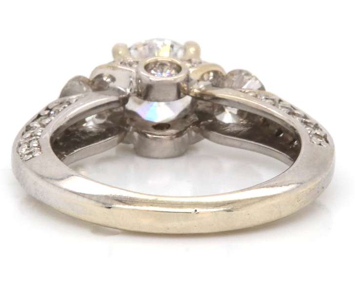 PreciousWhite Gold 1.03ctw Diamond Engagement Ring