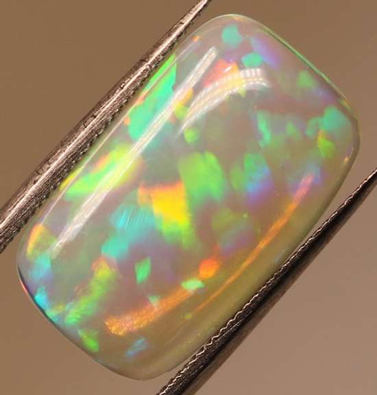 Ravishing 3.48ct patchwork patterned Jelly Opal