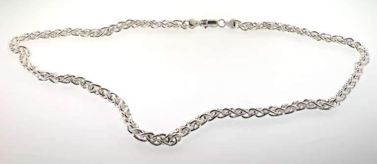 Mesmerizing Sterling Silver Wheat Chain Necklace