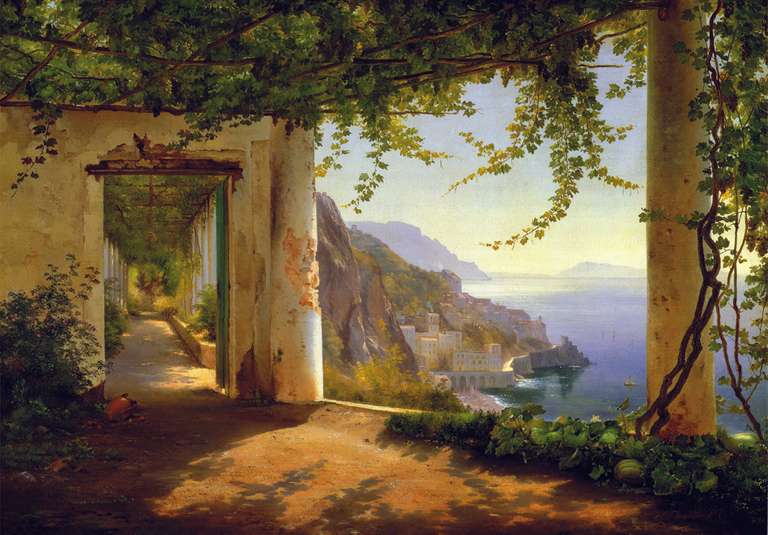 Carl Aagaard View Of Amalfi Coast
