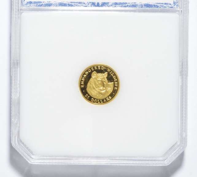 1997 Cook Islands 25 Dollars - Tiger - .999 Fine Gold