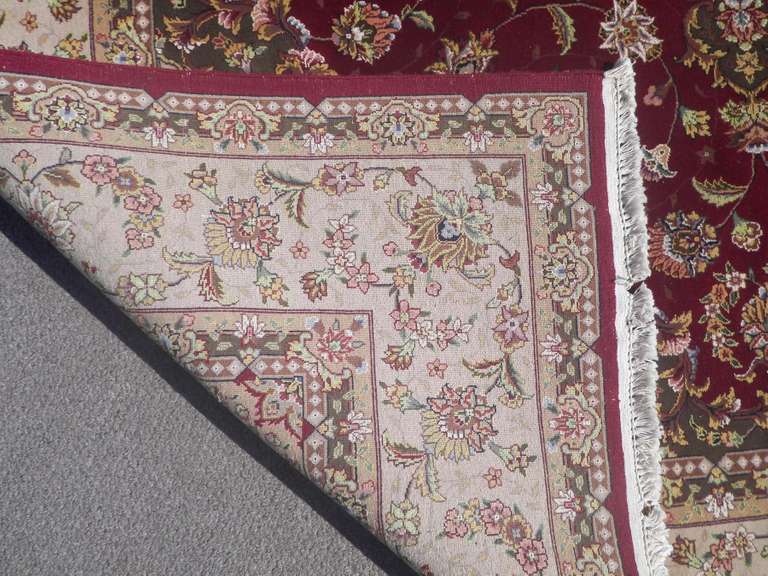 Silk Highlighted Tabriz Design 10.4x7.11