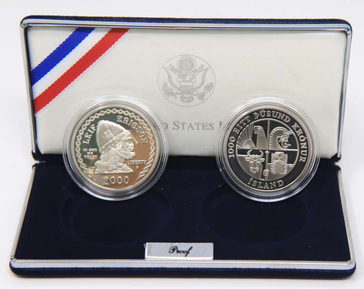 2000 Leif Erickson Millennium 2 Pieces Set