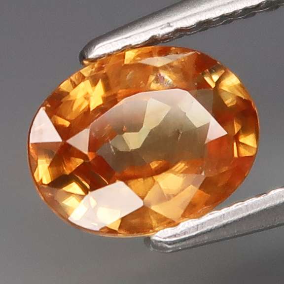 Tremendous 1.59ct mandarin orange Tanzanian Zircon