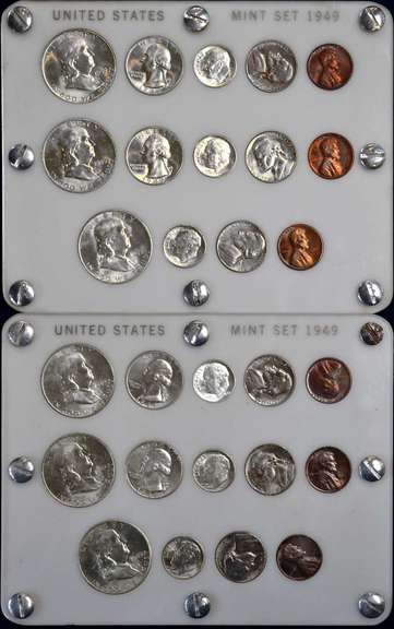 1949 United States Mint Set 28 Coin Set.