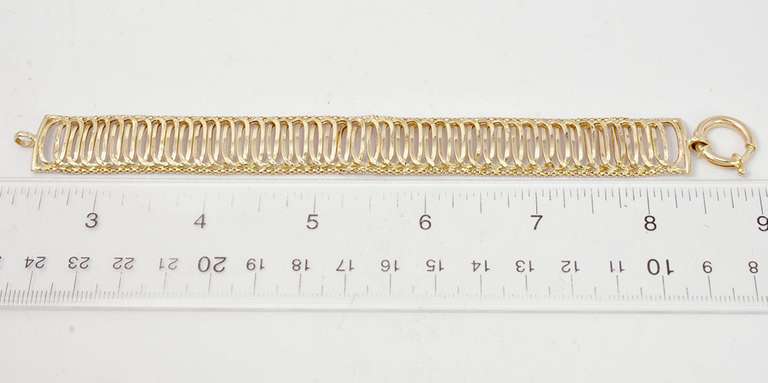 Fancy 14k Yellow Gold Bracelet