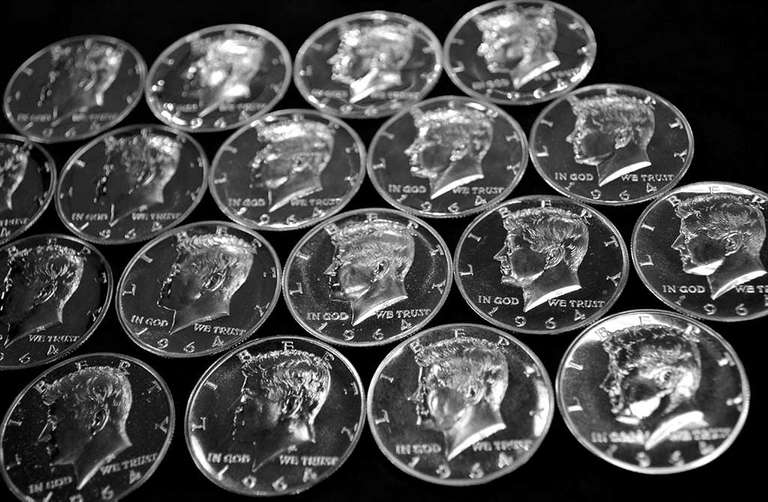 Roll Of 20 1964 Proof Kennedy Half Dollars Accented Hair.