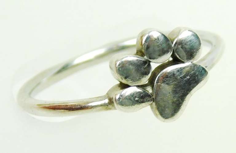 Sterling Silver Paw Ring, 9.25