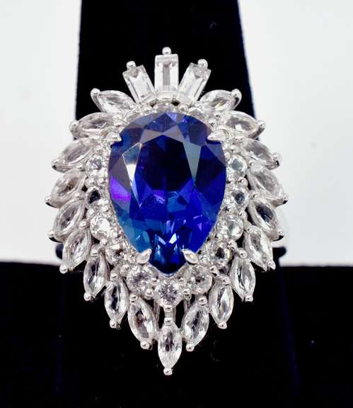 Flashy Gemstone Ring in Sterling