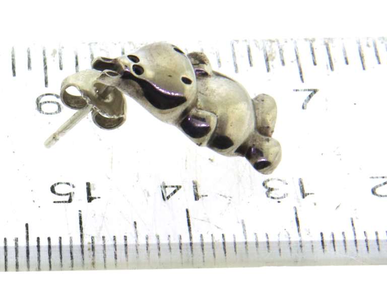 Sterling Silver Hippo Stud Earrings
