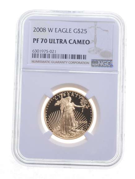 PF70 UCAM 2008-W $25 American Gold Eagle - Graded NGC