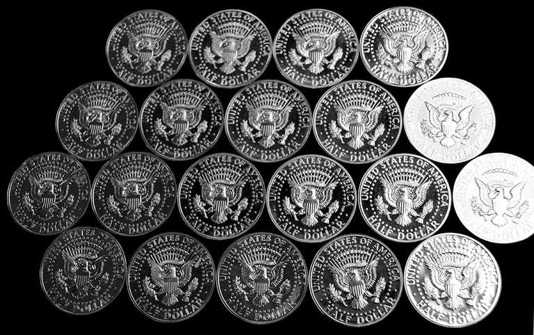 Roll Of 20 1964 Proof Kennedy Half Dollars Accented Hair.