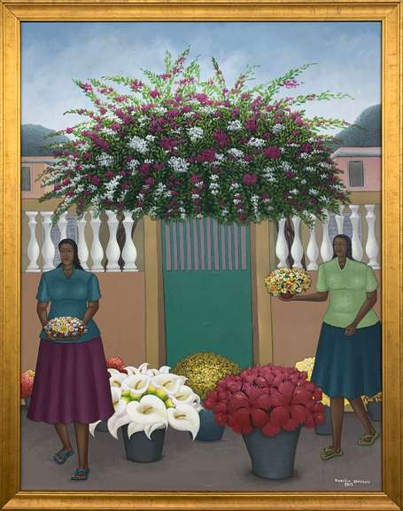 SIGNED Original Amerlin Delinois Haitian Painting