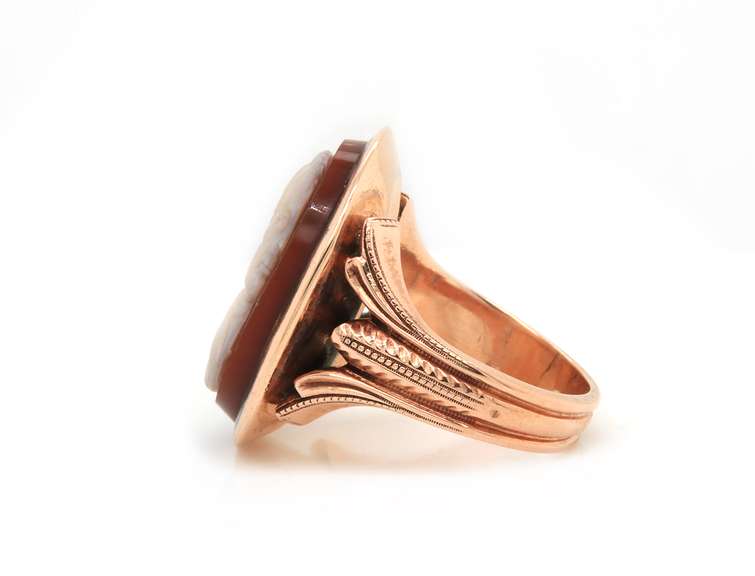Vintage 10kt Yellow Gold Cameo Ring