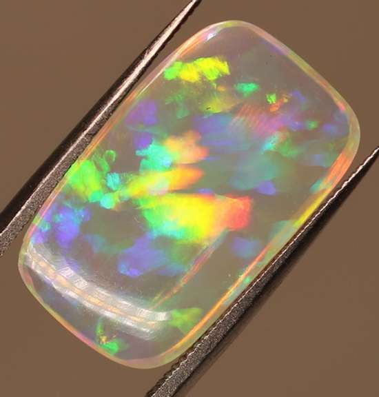 Ravishing 3.48ct patchwork patterned Jelly Opal